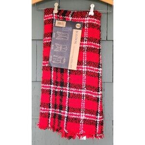 Igloos  Red  White and Black Plaid Versatile Shall - Wrap - Scarf - ONE SIZE